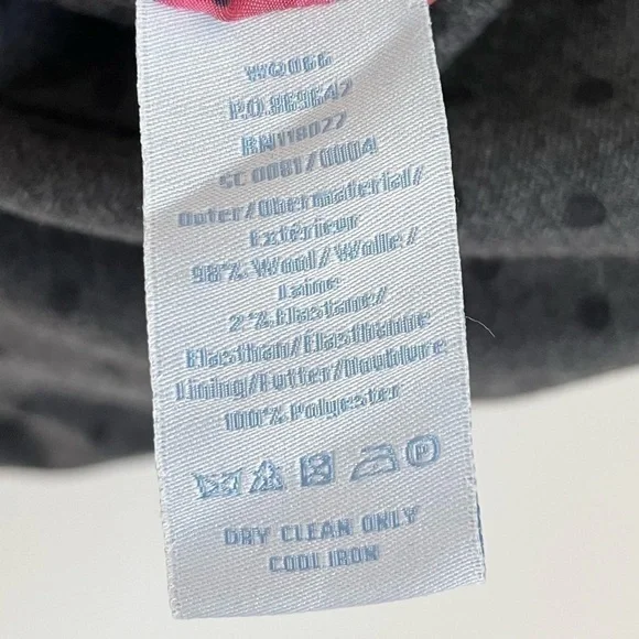 Boden Wool Blend Polka Dot Floral Lined Tulip Split Neck Cap Sleeve Dress Grey 8 - Picture 9 of 9